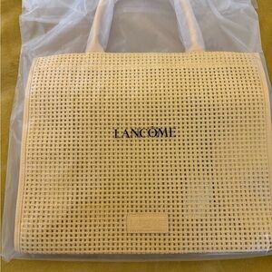 Lancome Beige Woven Tote